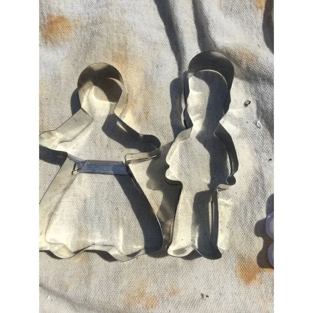 Vintage holiday cookie cutters hallmark angel tin soldier shamrock heart metal